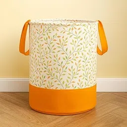 45L Non-Woven Laundry Bag with Handles | Foldable Clothes Storage Basket for Home & Bathroom | Durable Canvas Hamper with Leaf Print Design | Easy to Carry & Lightweight (Pack of 1)-image-91