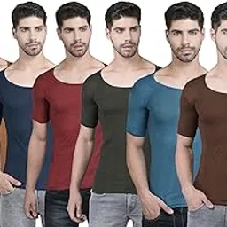 dollar Lehar Men Combed Cotton Round Neck with Sleeve Vest -Colour May Vary-picture-13