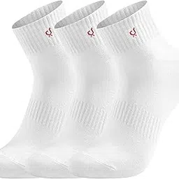 Cotton Blend Socks for Mens & Womens, Ankle Length Fit, Athletic Odour Free with Arch Support Sports Running wear Unisex Free Size (Packs of 3 & 6)-image-69