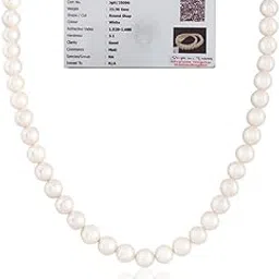 inari shines 925 Silver Fresh Water Pearl Single Line Necklace| Pearl Mala| Gift for Women & Girls| With 925 Stamp & Lab Certificate-picture-46