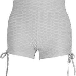 MERISHOPP Women Stretchy Back Lifting Workout Running Yoga Shorts Gray S-image-69