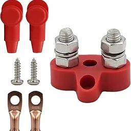 Merishopp power Distribution Terminal Block Kits 48V for Truck Car RV Red double-image-27