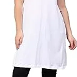 fleximaa Women's Cotton Plain Round Neck Half Sleeve Long Top-picture-54