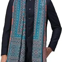 ravaiyaa - attitude is everything Men Jamawar Design Stylish Shawl, Warm and Soft Winter Shawl, Kashmiri Wool Shawl Wraps, Faux Pashmina (80L x 40W Inch)-picture-34