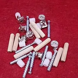 Generic 4-in-1 Furniture Connecting Kit, 8-Piece Aluminum Silver Cam Lock Nuts-picture-40