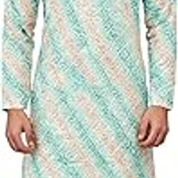 amazon brand - tavasya Men's Polyester Floral Regular Tunic Shirt-picture-52