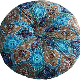 BNF® Floor Cushion Round Comfortable Futon Cushion Bohemian Decorative Tatami Pad Blue|Home & Garden | Yard, Garden & Outdoor Living | Patio & Garden Furniture |1 Floor Pillow-picture-27