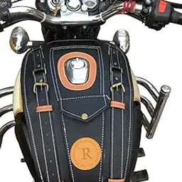 WHEETOYKART Petrol Tank Cover for Bullet Enfield Classic 350/500 (Black)-picture-13