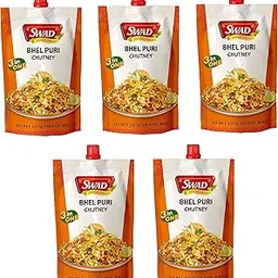 SWAD Bhel Puri Chutney, 200gm- Chaat Chutney Pouch, Bhelpuri Chutney Pouch - Dates & Tamarind - Made with Natural and Pure Ingredients (Pack of 5)-picture-58