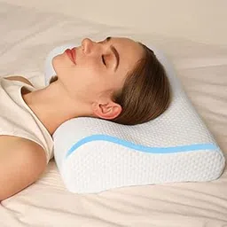 Cervical Pillow for Neck Pain Relief Sleep, Memory Foam Pillow, Pillow for Neck Pain & Shoulder Pain, Orthopedic Neck Pillow with Washable Cover, Bed Pillows for Side, Back, Stomach (Set of 1)-picture-26
