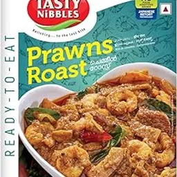 TASTY NIBBLES Ready to Eat Kerala Special Prawns Roast| Shrimp Roast |Lobster Open Heat & Eat | Non-Vegetarian | No Added Preservatives | Japanese Retort Technology 200GM (Pack of 1) image 1