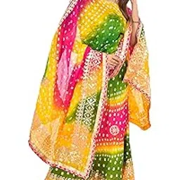 Bandhej Lehenga For Women And Girls-image-24