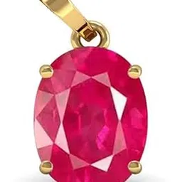 jagdamba gems 6.25 Ratti/A+ Quality Natural Ruby Manik Ashtadhatu Gold Plated Pendant/Locket Gemstone by Lab Certified(Top A+) Quality-picture-43