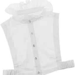 shopora Women Detachable Fake Collar Half Shirt Blouse False Faux Collar Tie White | Womens Accessories | Other Womens Accessories-picture-14