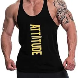 the blazze Men's Cotton Vests Super Combed Cotton Black Round Neck Sleeveless Stringer Y Racer Back Tank Tops Gym Workout Fit Sando Vest Tank Top for Men-picture-34
