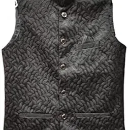Men woven design printed nehru jacket for men-image-50