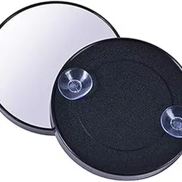 BIRZAR 10X Magnifying Makeup Mirror 2 Suction Cups Facial Makeup Cosmetic Absorption Shaving Home Makeup Travel Essential, Black-image-37