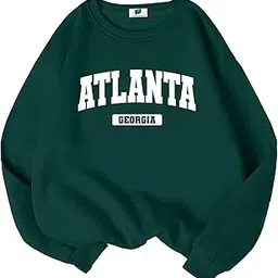 sxv style SXV 'Atlanta Georgia’ Printed Cool Aesthetic Drop Shoulder Oversized Baggy Sweatshirt-picture-22