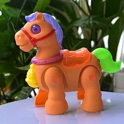 VGRASSP Cute Walking Colorful Pony Toy for Kids and Toddlers with Beautiful Lights and Dynamic Music with Neighing Sound - (Size - 17.5 X 8 X 16 CM) - Color As Per Stock-picture-45