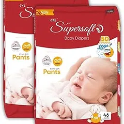 Baby Diaper Pant Style | Up to 12 Hours Absorption | New Born | 0-5 Kg | Pack of 2 (92 Pieces)-picture-52