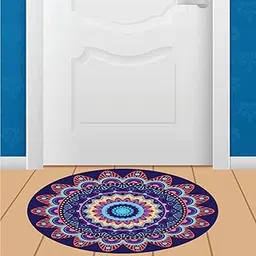 woopme® Rangoli Mandala Sticker for Floor Door Entrance Waterproof Home Pooja Decoratio Room Hall PVC Vinyl Printed Stickers (L x H 60 x 60 Cm)-picture-27