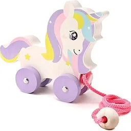 Play Nation Premium Wooden Unicorn Pull Along Toy for Kids,Pull String Wooden Toys for Babies,Pull Along Toys for 1 + Year,Encourage Walking,Build Gross Motor Skills,Developmental Toy for Girls & Boys-image-60