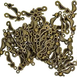 atorse 100Pcs Antique Bronze Sea Horse Charms Pendant Necklace Jewelry Diy Findings-picture-41