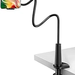 VOLO Flexible Mobile Phone Holder Stand, Hands-Free, 360° Rotating Lazy Clip, Heavy Duty 24 inch Long Metal Arm, Easy Install & Suitable for 6.5inch Display Smartphones (Color:Black)-image-45