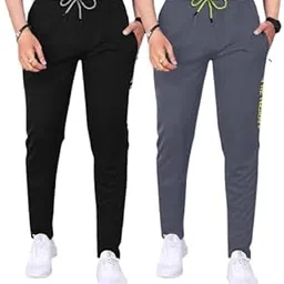 tee projekt Lycra Combo Soild & Zippered Pockets Style Regular Fit Track Pant for Men Jogger, Gym Wear, Yoga-picture-16