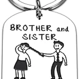 puriland arts Stainless Steel Sibling Bond Keychain, Silver Dog Tag Pendant with Heartwarming Message, Modern Design, 5.5 x 3.5 cm-picture-11
