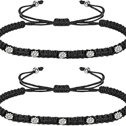 vama FASHIONS Adjustable Black Thread Kala Dhaga Nazar Payal Ankle Anklet Sun Flower Charms Handmade Nazar Nazariya Payal For Women Girl's-picture-56