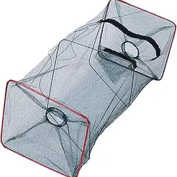 MERISHOPP Folding Fishing Baits Trap Portable Crab Trap Net for EEL Crawfish Lobster-image-30
