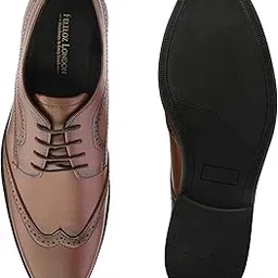 feleloz london Italian Leather Lace-Up Shoes for Men | Premium Formal Dress Shoes with Leather Lining & TPR Sole | Stylish Office Wear Business Shoes-picture-54