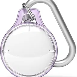 Ringke Slim Case Compatible with AirTag, Hard Transparent PC Full Protective Cover with Secure Twist-Lock - Purple-picture-31