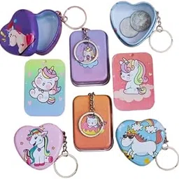 TERA 13 Mini Tin Box Keychain, Keyring For Boys/Girls, Gift Keyring For Men, Keychain For School Bag Kanjak Return Gift For Kids, Tin Box Keychain, Coin Storage Keychain (6pcs)-picture-22