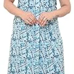 Jasmine Creations Women's Hosiery Nightgown, Sleeveless Maxi Nighty, Round-Neck, Free Size-picture-52