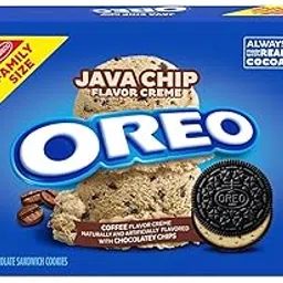 Oreos Java Chip Flavor Creme Chocolate Sandwich Cookies, Coffee Flavored with Chocolatey Chips, Family Size 482g (From USA)-picture-11