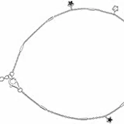 sriya Traditional Muticolor Star Design Anklets/Payal for Women and Girls | Adjustable 8.5'+2' Extra Chain | Gold or Silver Plated Layered Chain Charm Paijab | Birthday Gift For Girls and Women-picture-37