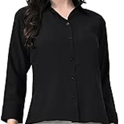 funday fashion Women's Crepe Casual Regular Fit Solid V Collered Shirt (Pack of 2)-picture-38