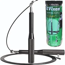 Vixen Skipping Rope Sniper Men and women and Children Exercise Rope | Aluminum Handle | Ball Bearing | Arjustable Jumping Rope for Exercise, Gym , Training, Sports with Weight Bars With 2 mm Steel Wire-picture-33