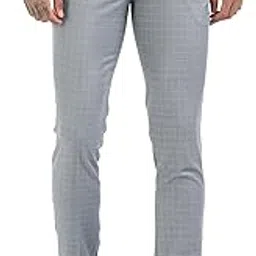 mc henry Men's Checkered Waist Expandable Slim Fit Wrinkle Free Elite and Luxurious Formal Trousers for Men-picture-24