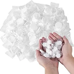 KISEER 200 Pieces Compressed Towels Portable Disposable Mini Compressed Coin Cotton Tissue for Travel Sports Beauty Salon or Home Hand Wipes-image-5
