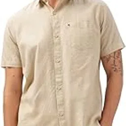 blue squad Men's Cotton Linen Half Sleeve Slim Fit Shirt-picture-33