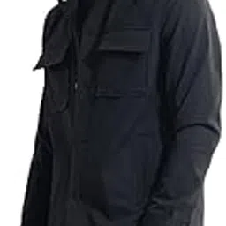 snitch Men Casual Jacket | Relaxed Fit Full Sleeve Spread Collar Plain Design | Premium Cotton & Breathable Fabric For College Wear & Everyday Layering-picture-21