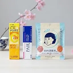 Samurai Japan Exclusive – Japanese Skincare Routine Set | Melano CC Serum 20ml, Pair Cream 24g & Keana Rice Mask, 10 masks-picture-39