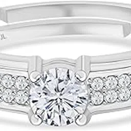 ornate jewels 925 Silver 1 Carat American Diamond Solitaire Adjustable Ring for Women and Girls | With Certificate of Authenticity & 925 Stamp | Life-time Warranty*-picture-12