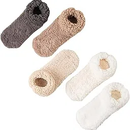 amoria Women’s Warm Fuzzy Thermal Socks | Super Soft Sherpa Fur Lined Winter Home Socks | Non-Slip Cozy Slipper Socks for Girls & Women-picture-19