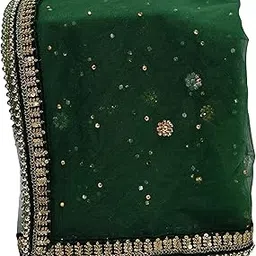 wedding & bridal dupatta Women's Embroidered Net Women Dupatta-picture-18