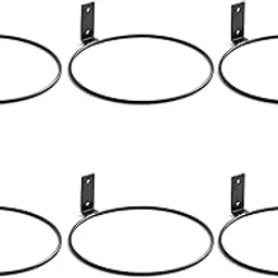 Wall Plant Hanger Flower Pot Holder Ring 8 Inch, 6 Pack Metal Planter Hooks Wall Mounted Hanging Plant Bracket Heavy Duty Outdoor Indoor-picture-19