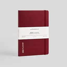 myPAPERCLIP 2025 Weekly Planner, Section Thread Bound, Hand Drawn Paper Back, A5 (148 x 210 mm, 5.83 x 8.27 in), Claret-picture-11